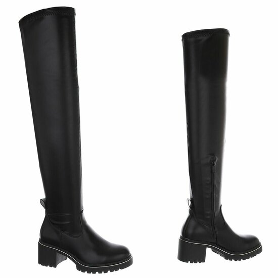 Zwarte hoge overknee laars Lucia