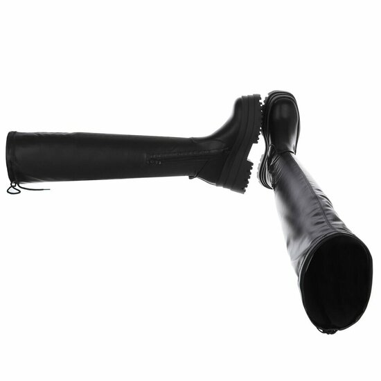 Zwarte overknee laars voor dames Deborah 