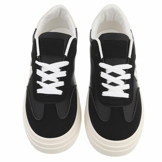 Zwarte lage sneaker Stephanie