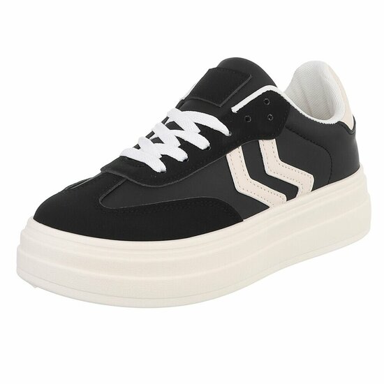 Zwarte lage sneaker Stephanie