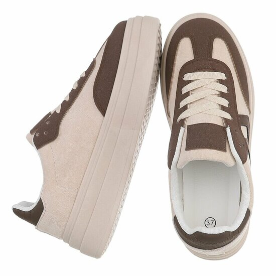 Bruine lage sneaker Stephanie