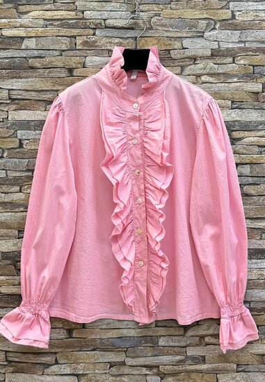 Romantische rose hemdblouse