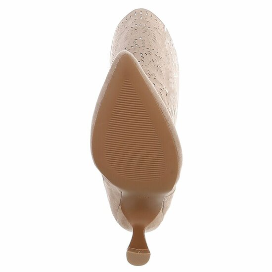 Hoge kaki bruine suede western-biker laars Dania