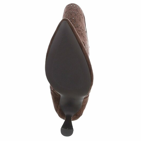 Hoge bruine suede western-biker laars Dania