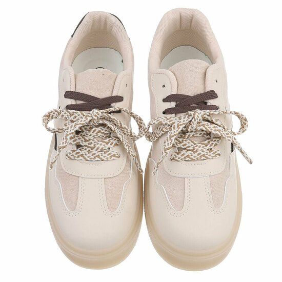 Beige lage sneaker Lisinka