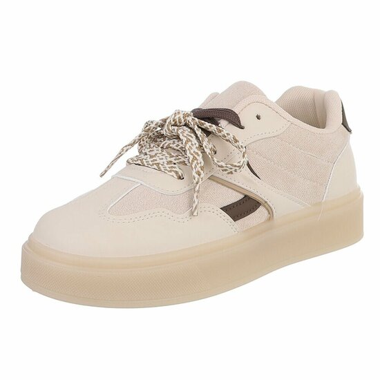 Beige lage sneaker Lisinka