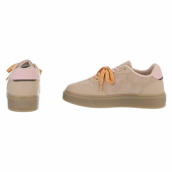 Kaki bruine lage sneaker Lisinka