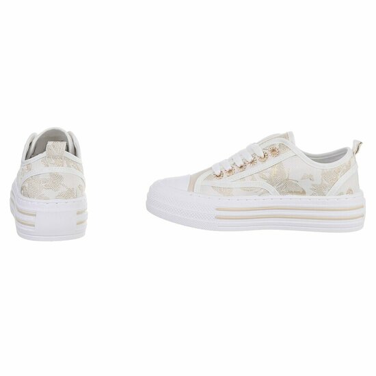 Beige lage sneaker Dorita