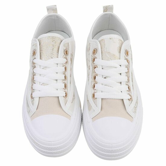 Beige lage sneaker Dorita