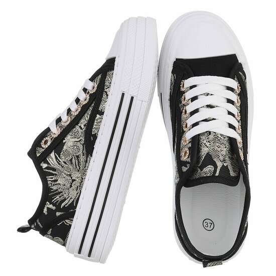 Zwarte lage sneaker Dorita