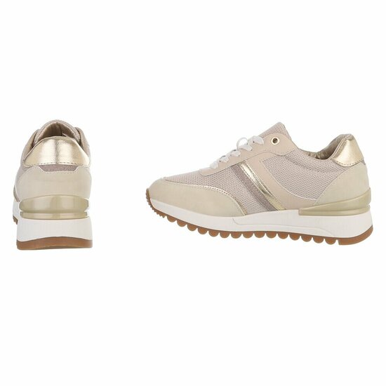Beige lage sneaker Pera