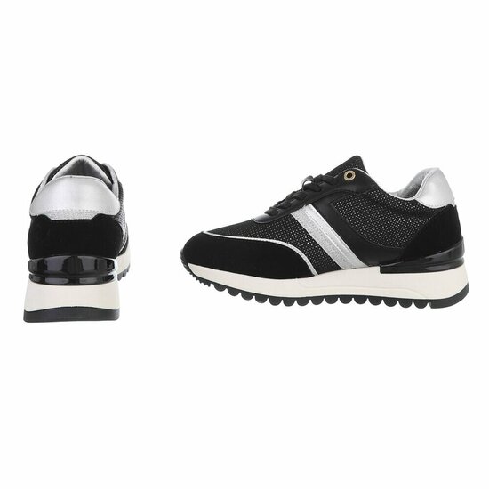 Zwarte lage sneaker Pera