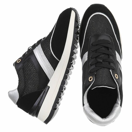 Zwarte lage sneaker Pera