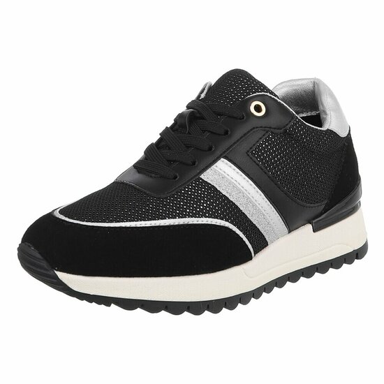 Zwarte lage sneaker Pera