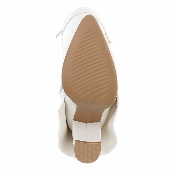 Hoge witte laars met omslag Chanella  