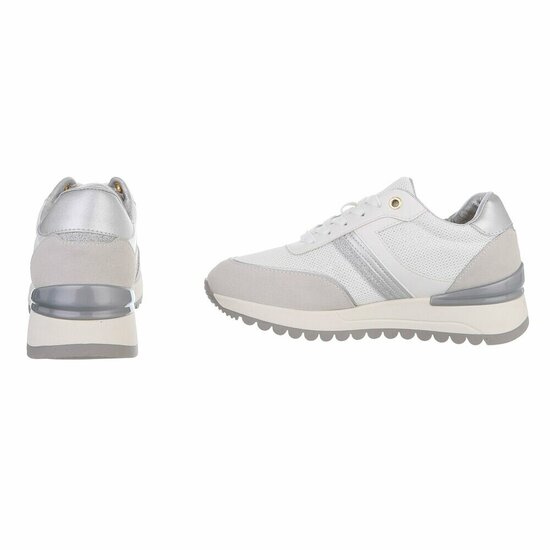 Witte lage sneaker Pera