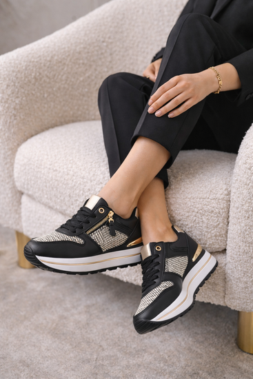 Zwarte lage sneaker Ambar