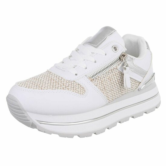 Witte lage sneaker Ambar