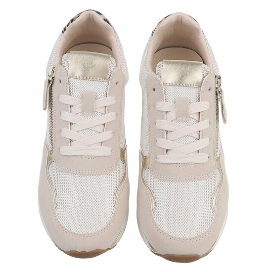 Beige lage sneaker Jenara