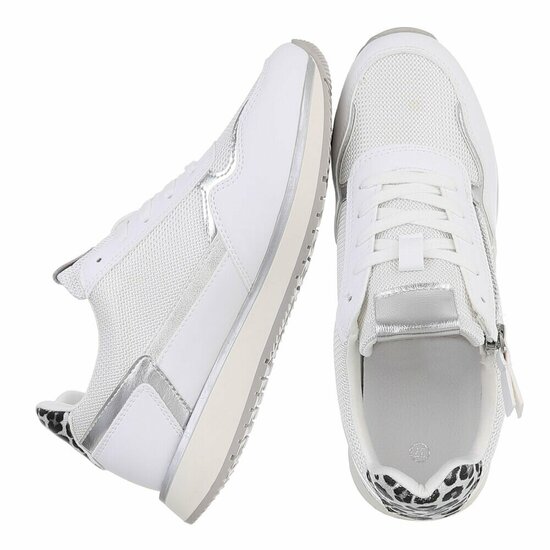 Witte lage sneaker Jenara
