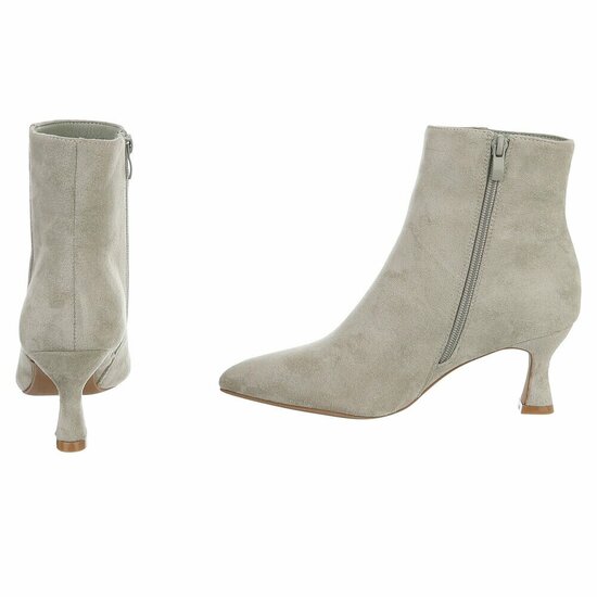 Olijf groene daimen enkellaarsje Adiva