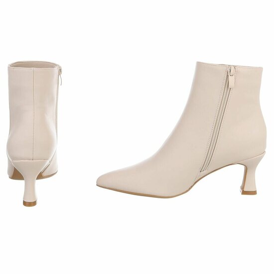 Beige enkellaarsje Cinzia 