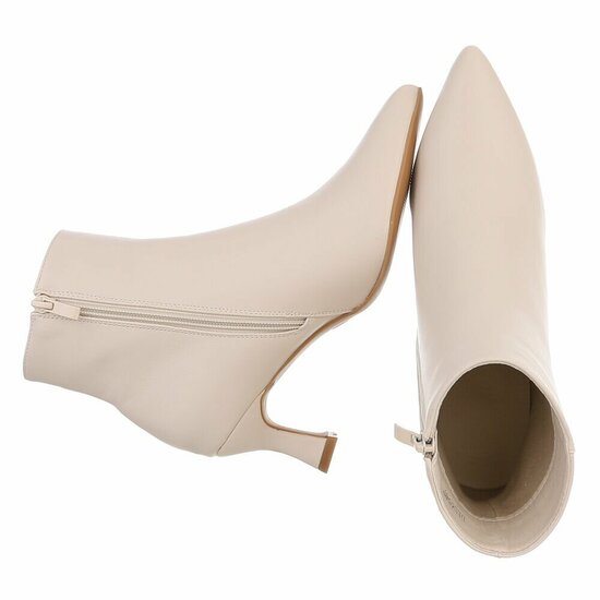 Beige enkellaarsje Cinzia 