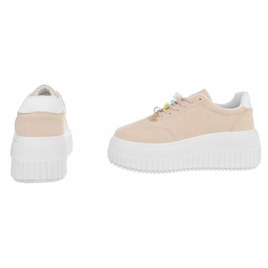 Beige lage sneaker Cheska