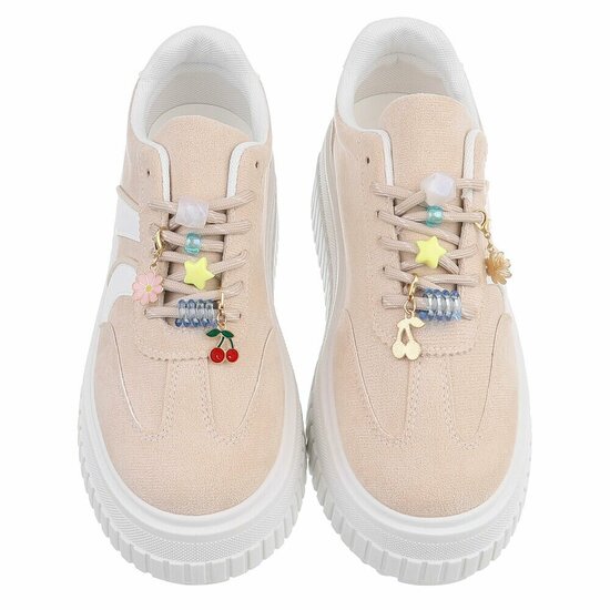 Beige lage sneaker Cheska