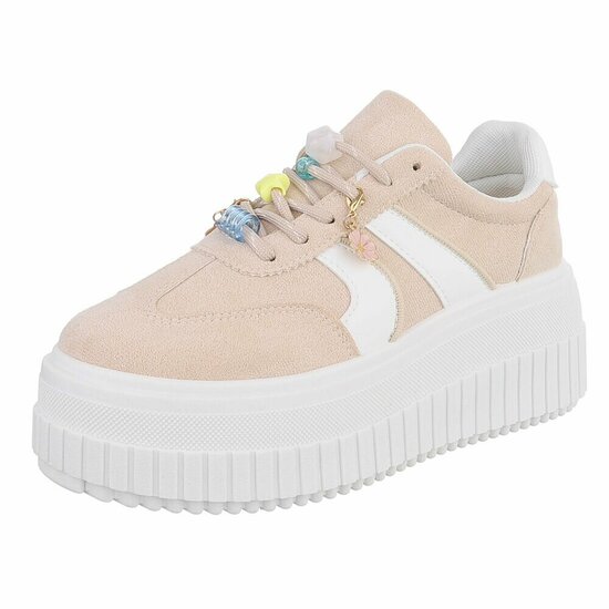 Beige lage sneaker Cheska