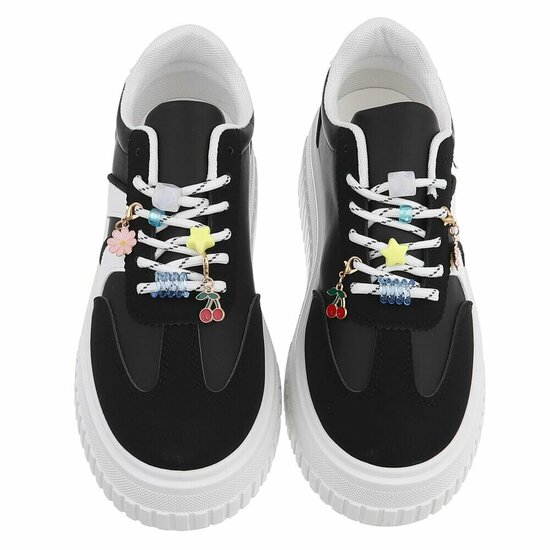 Zwarte lage sneaker Cheska