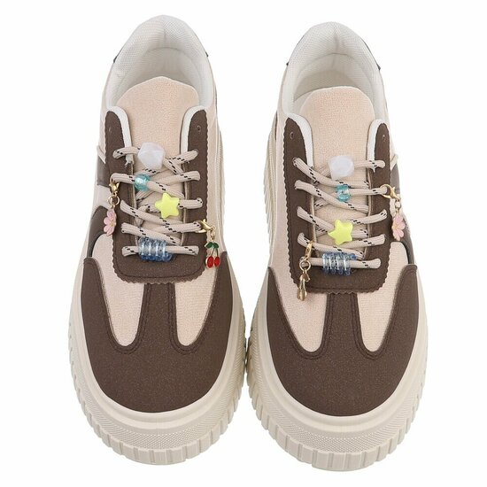 Bruine lage sneaker Cheska
