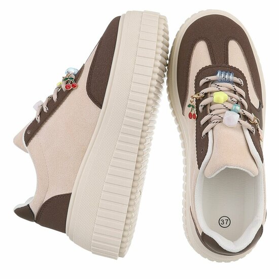 Bruine lage sneaker Cheska