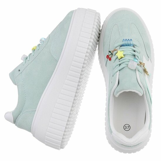 Groene lage sneaker Cheska