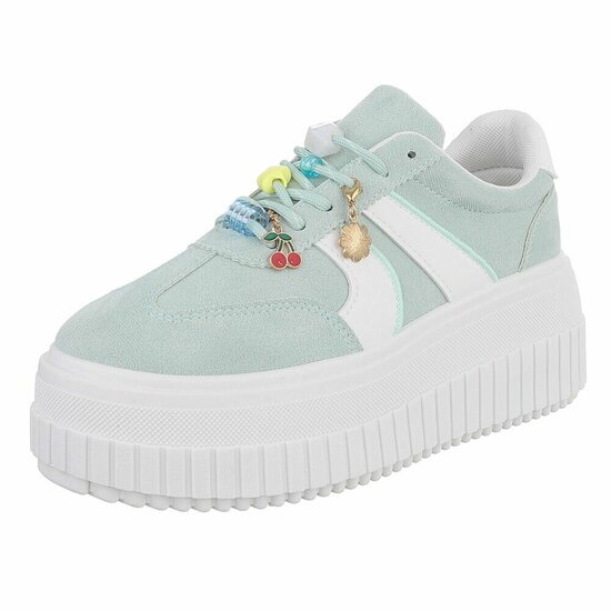 Groene lage sneaker Cheska