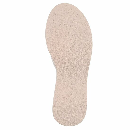 Beige wedge mules met goudkleurige gesp Cirilla