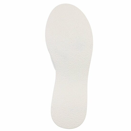 Witte wedge mules met goudkleurige gesp Cirilla