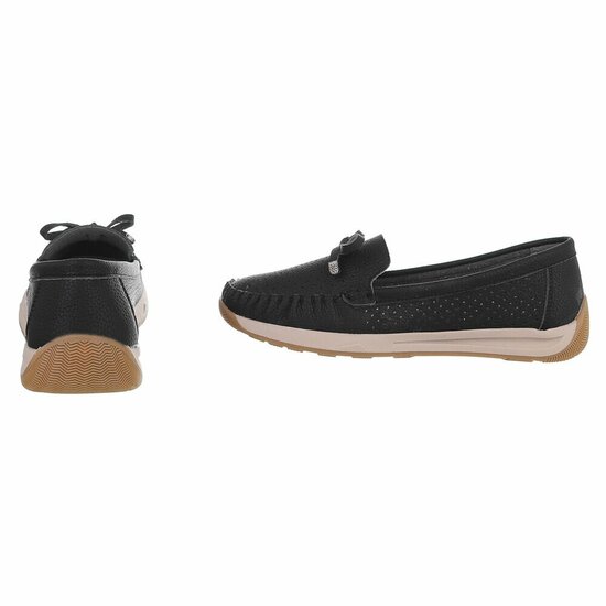 Zwarte comfort mocassins met strikdetail Cires