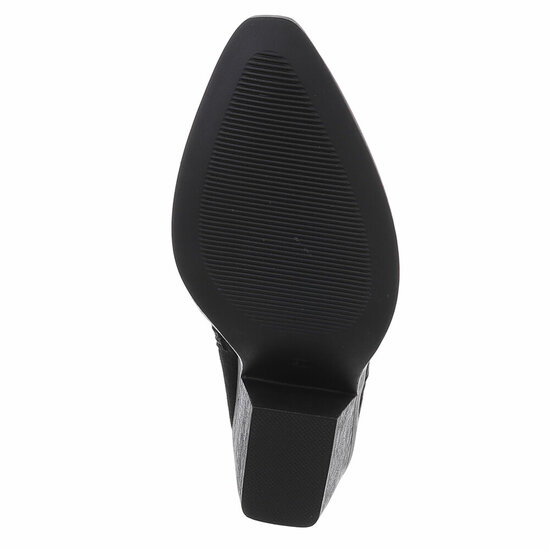 Zwart daimen western-biker enkellaarsje Betsie   