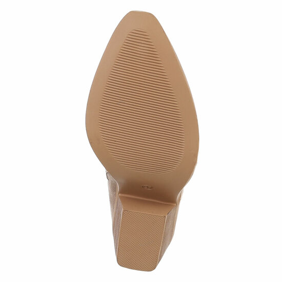 Camel daimen western-biker enkellaarsje Betsie   