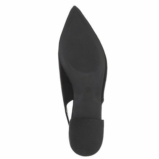 Zwarte suède slingback pumps Celana met lage hak – elegant & tijdloos