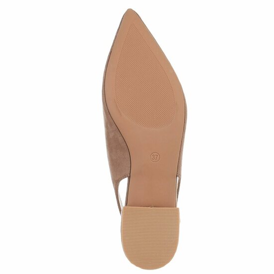 Kaki suède slingback pumps Celana met lage hak – elegant & tijdloos  SOLD OUT