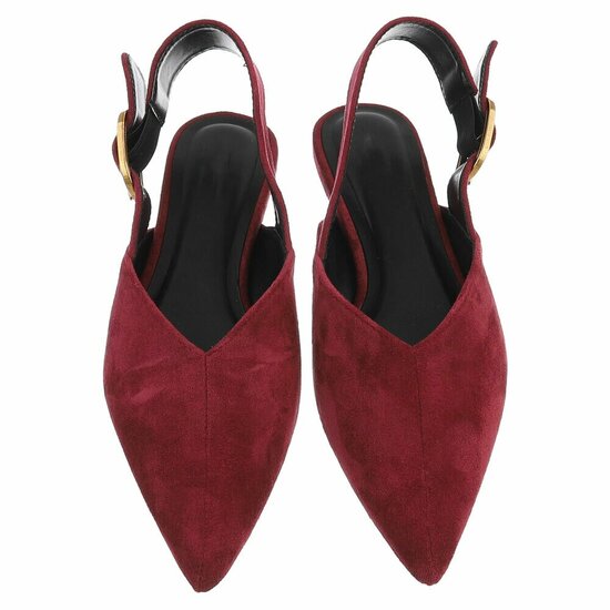 Bordeaux suède slingback pumps Celeste met gesp – elegant & comfortabel