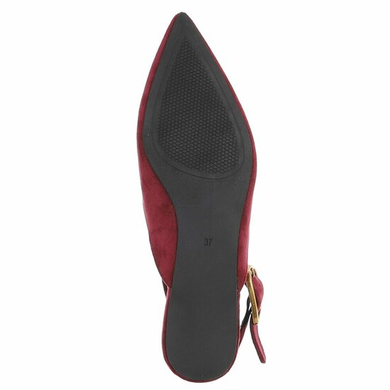 Bordeaux suède slingback pumps Celeste met gesp – elegant & comfortabel