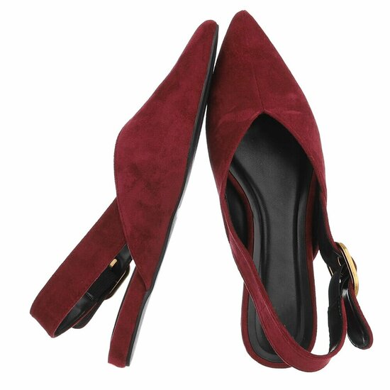 Bordeaux suède slingback pumps Celeste met gesp – elegant & comfortabel