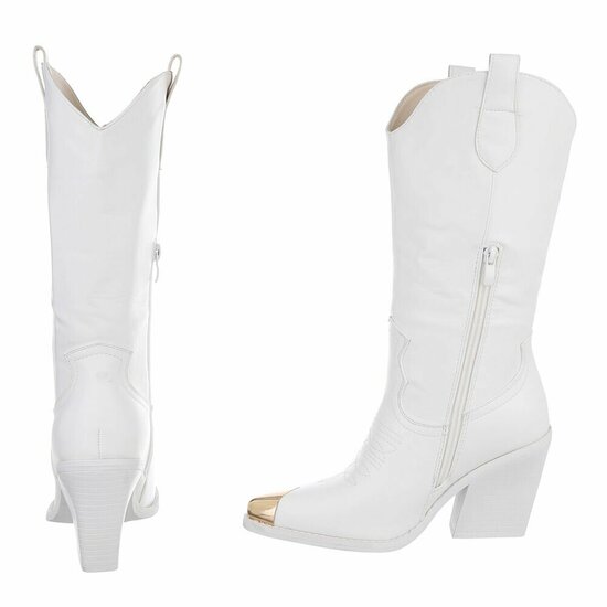 Hoge Westernlaarzen Cerile-wit