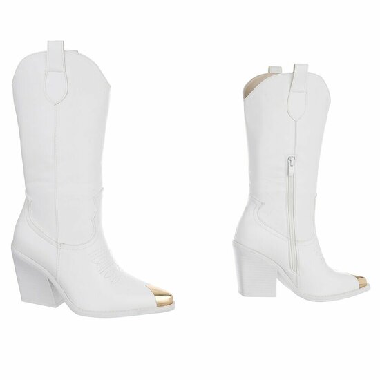 Hoge Westernlaarzen Cerile-wit