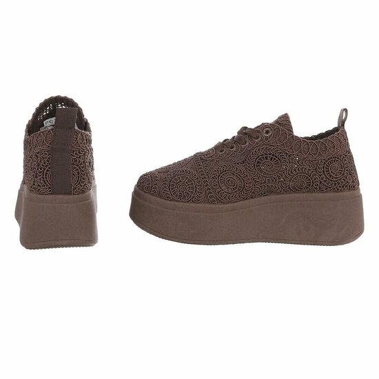 Bruine lage sneaker Myriam