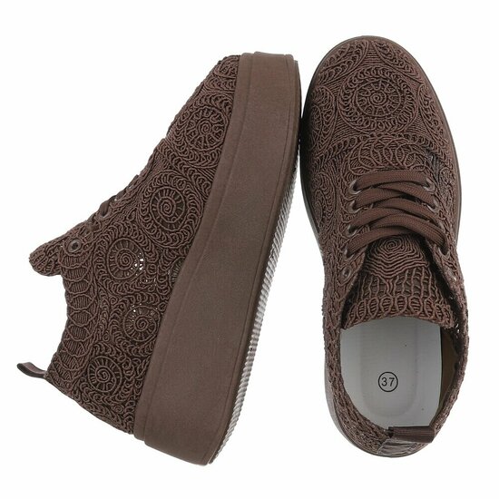 Bruine lage sneaker Myriam