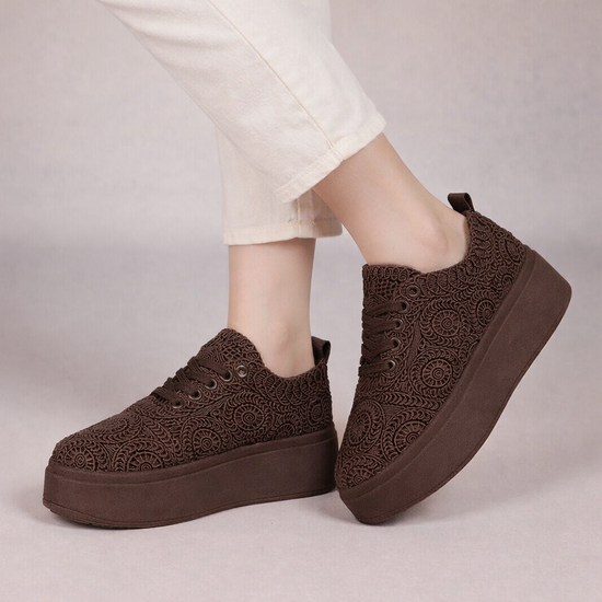 Bruine lage sneaker Myriam